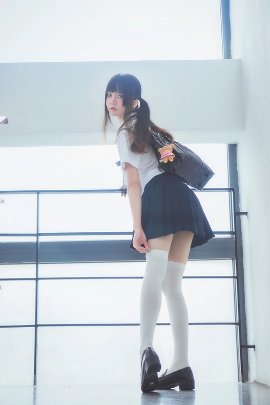 桜桃喵 - NO.078 蓝白水手服 9