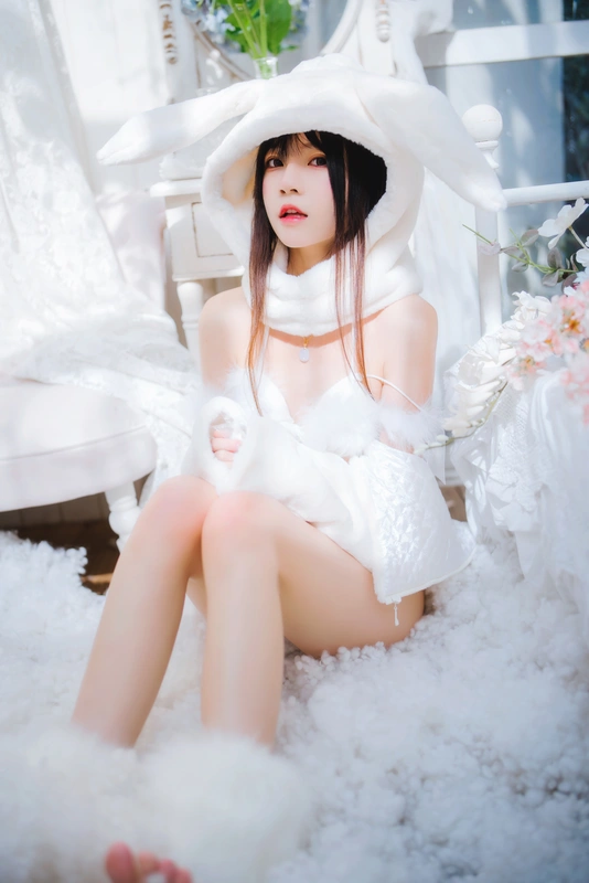 桜桃喵 - NO.141 小白兔01+02 6