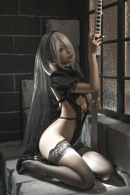 蠢沫沫 - NO.140 2B-黑婚纱 2