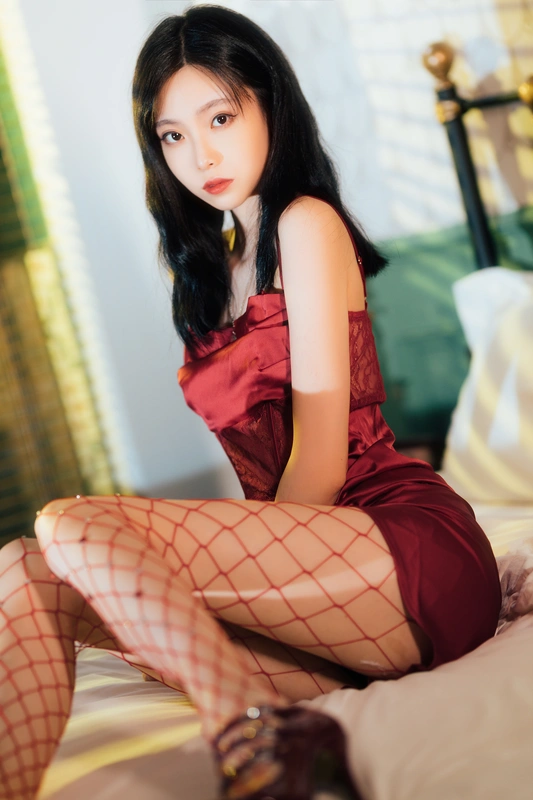 许岚LAN - NO.21 网袜红裙 12