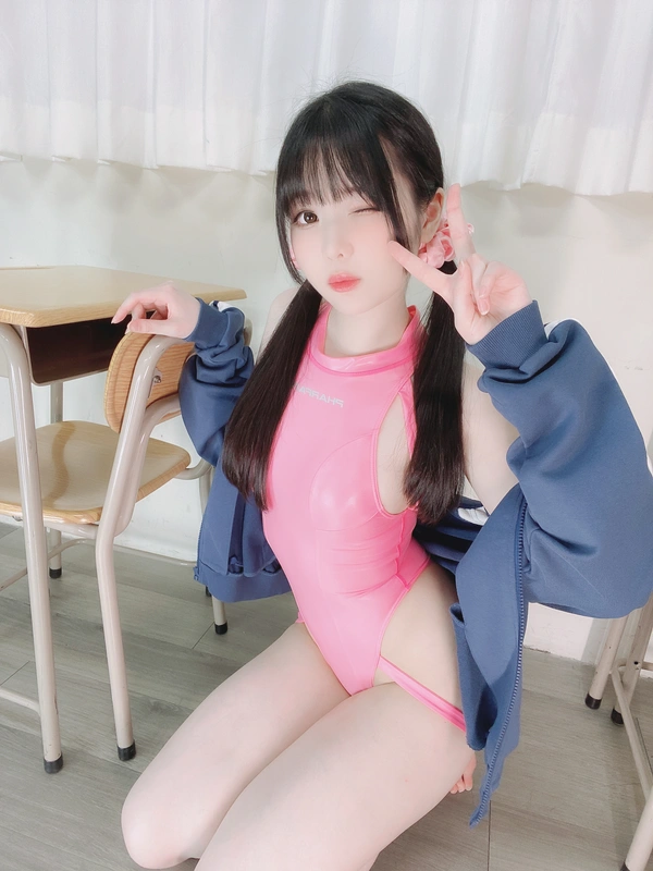 霜月shimo - NO.72 Pink Swimsuit 粉色泳装 11