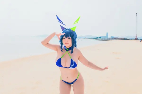 洛璃 LoLiSAMA - NO.62 热恋的盛夏 花园泳装 9