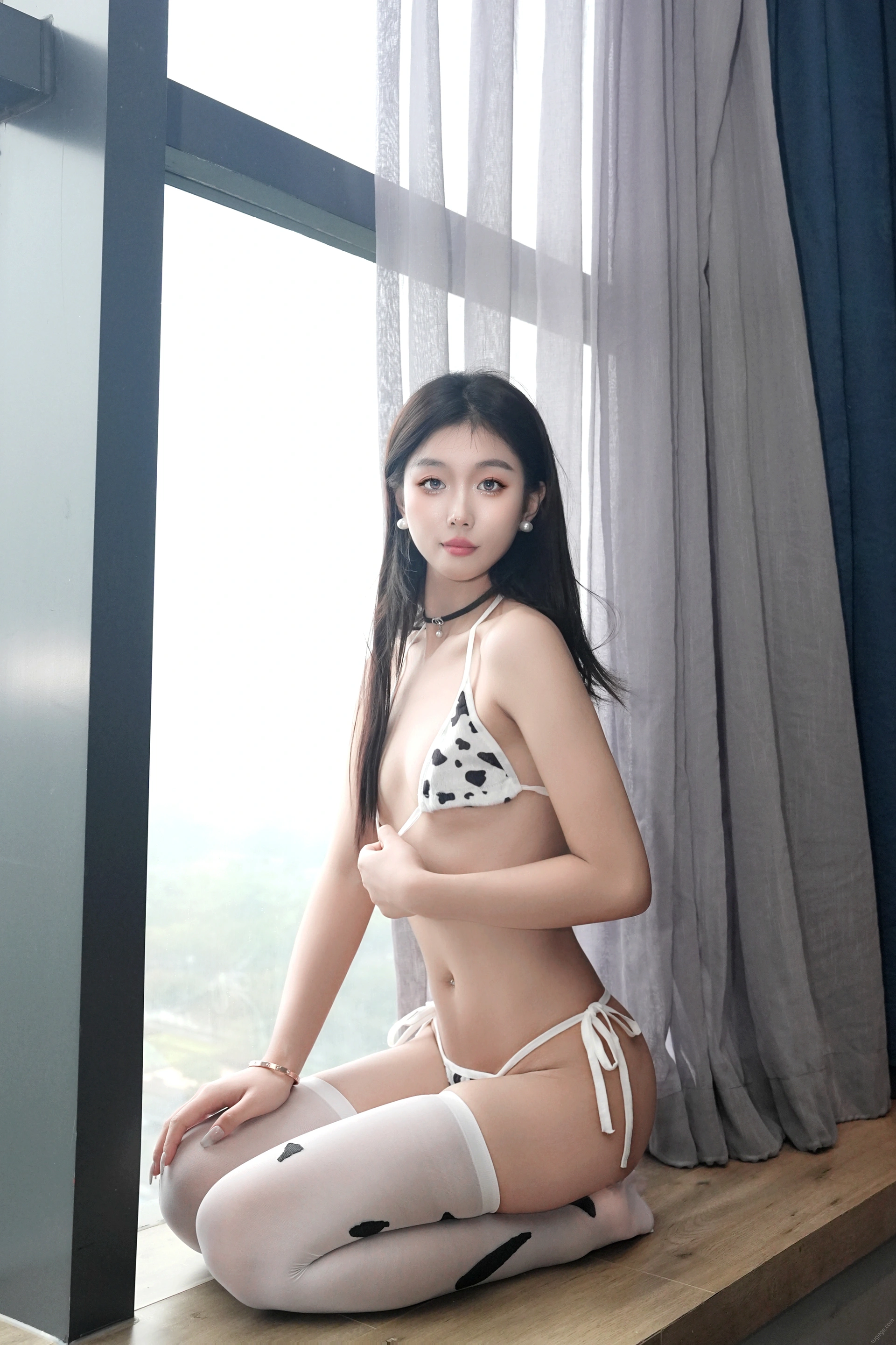 003.江念鱼 – 内购无水印 奶牛情趣内衣 0