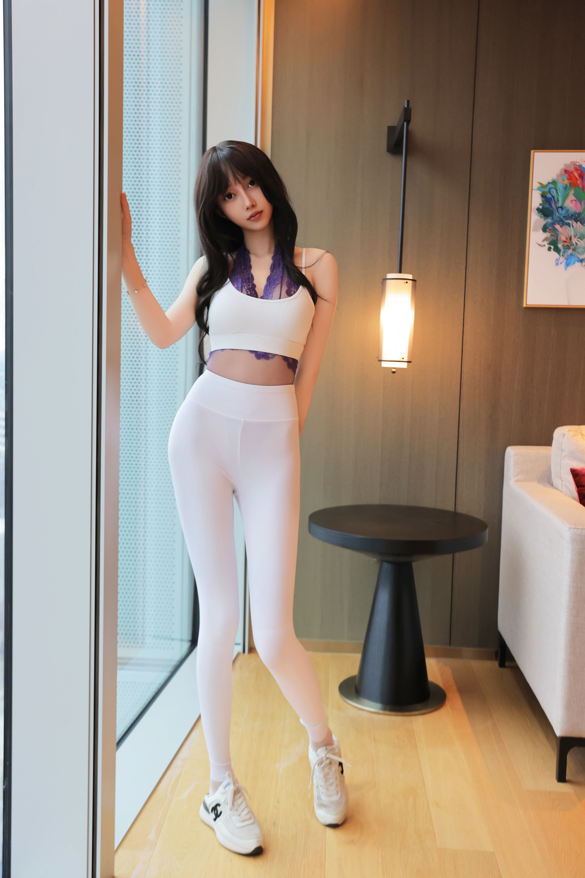玥儿玥er – NO.003 内部私购 济瑜伽服+紫内衣-NO.7570 1