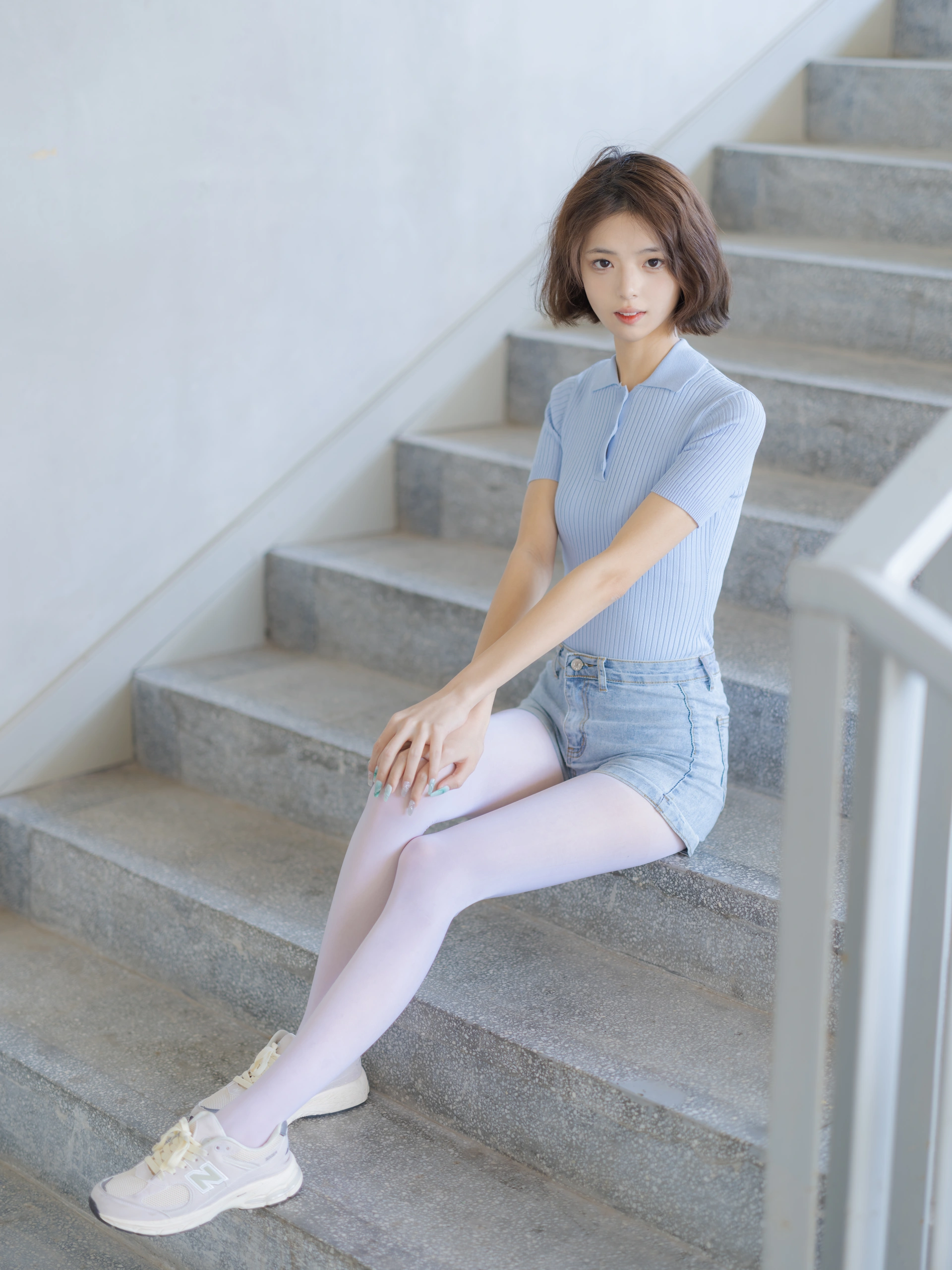 森萝财团写真 - 媛媛 试拍 15D超薄白丝 1